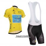 2014 Maillot Ciclismo Astana Lider Jaune Manches Courtes et Cuissard